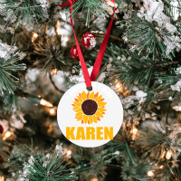 Sunflower Design I Swear Im A Nice Karen For Women Funny Ornament | Artistshot