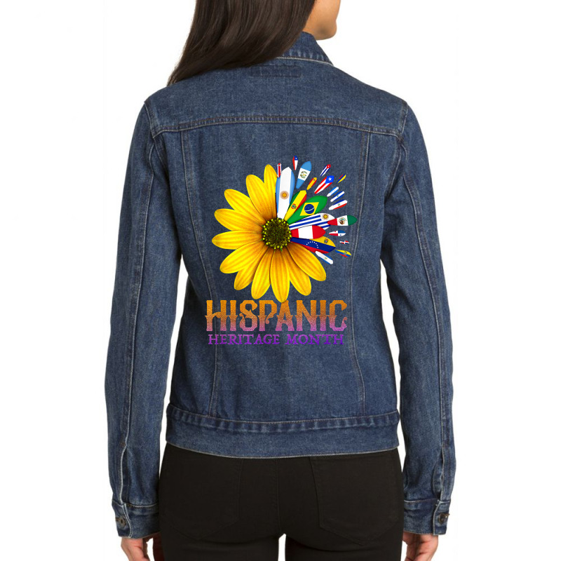 Funny Mexican American Latinos Nicaragua September 16 Gift National Hi Ladies Denim Jacket by ElizabethAtist | Artistshot