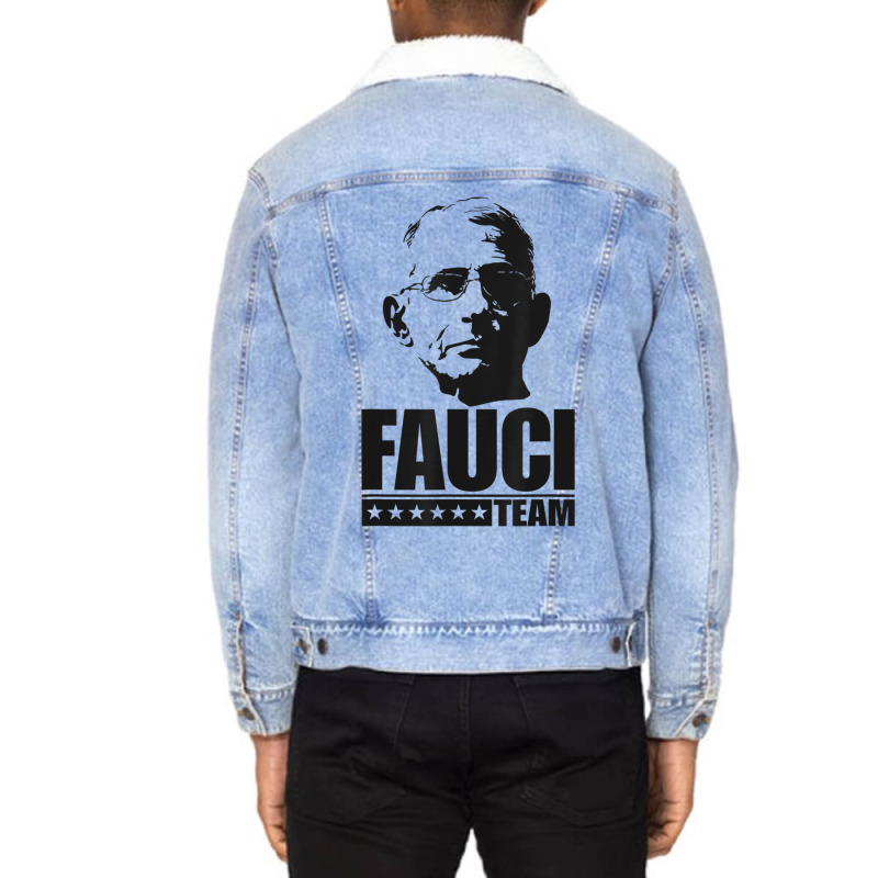 Dr Anthony Fauci Costume Unisex Sherpa-Lined Denim Jacket by NICHOLASGIBSONN | Artistshot