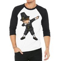 Dabbing Pilgrim Boy Happy Thanksgiving Day Gifts Kids Men 3/4 Sleeve Shirt | Artistshot