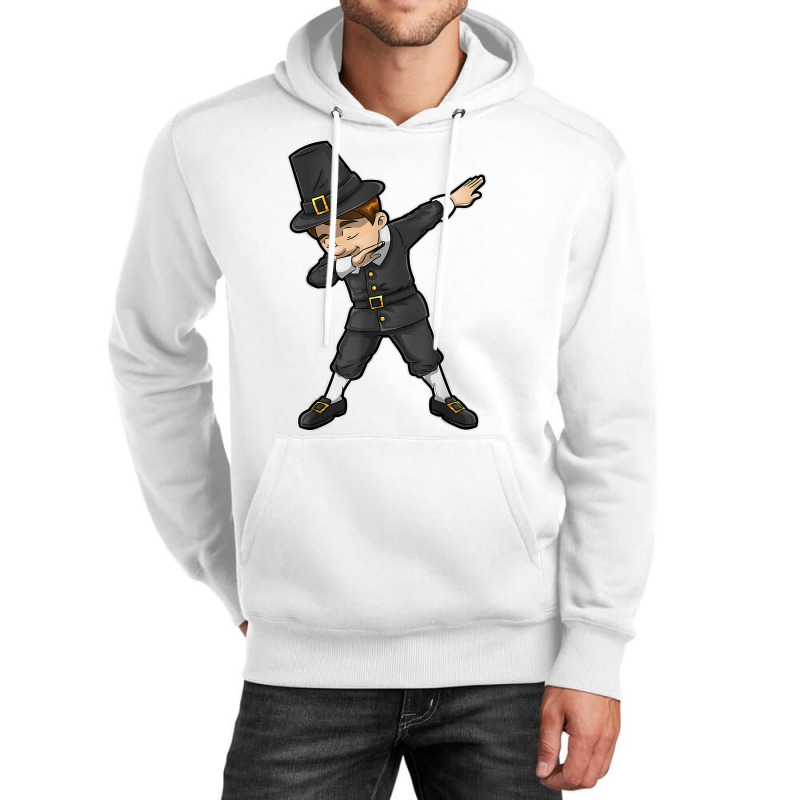 Dabbing Pilgrim Boy Happy Thanksgiving Day Gifts Kids Men Unisex Hoodie | Artistshot