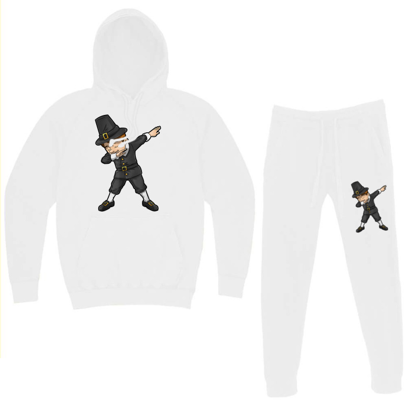 Dabbing Pilgrim Boy Happy Thanksgiving Day Gifts Kids Men Hoodie & Jogger Set | Artistshot