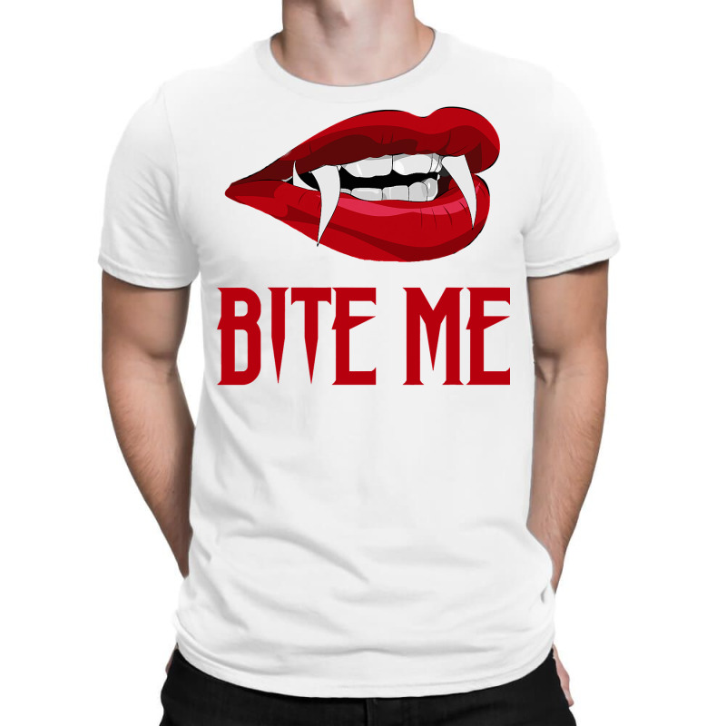 Bite Me  Vampire Teeth Easy Diy Halloween Costume T-shirt | Artistshot