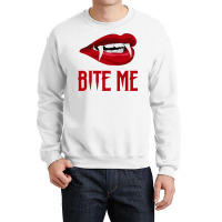 Bite Me  Vampire Teeth Easy Diy Halloween Costume Crewneck Sweatshirt | Artistshot