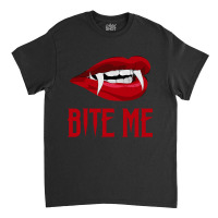 Bite Me  Vampire Teeth Easy Diy Halloween Costume Classic T-shirt | Artistshot