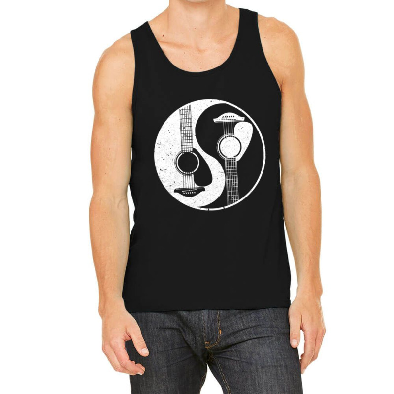 Yin Yang Guitar Acoustic Rock Music Lover Instrument Tank Top by bummercaught | Artistshot