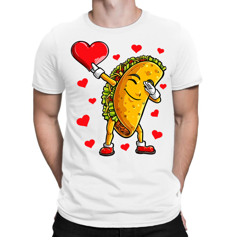 Dabbing Taco Heart Love Valentines Day Boys Kids Food Lover T-shirt | Artistshot