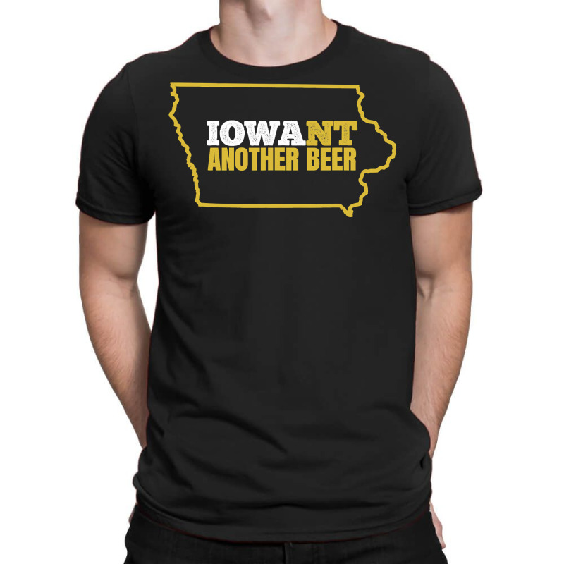 Funny Iowa Beer Distressed Iowa State Map T T-shirt | Artistshot