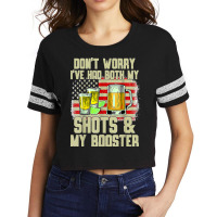 Don't Worry I've Had Both My Shots And Booster Funny Vaccine Scorecard Crop Tee | Artistshot