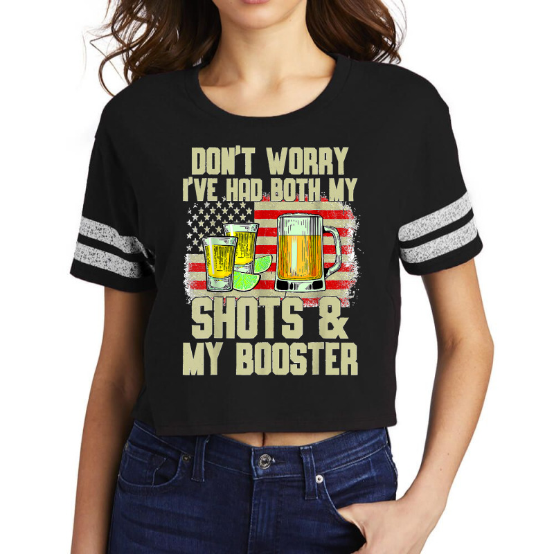 Don't Worry I've Had Both My Shots And Booster Funny Vaccine Scorecard Crop Tee by ISAIASSANTIAGO | Artistshot