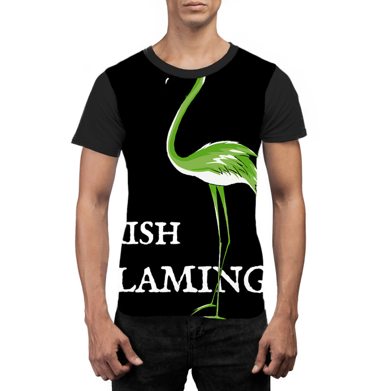 Funky Irish Flamingo Green Bird St Pattys Day Graphic T-shirt by ScottArtist | Artistshot