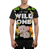 Uncle Of The Wild One Zoo Birthday Safari Jungle Animal Graphic T-shirt | Artistshot