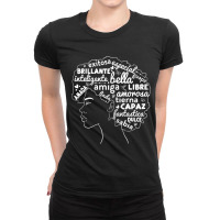 Womens Afro Latina Pride Gift Afro-latino Black History Month Ladies Fitted T-shirt | Artistshot