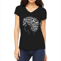 Womens Afro Latina Pride Gift Afro-latino Black History Month Women's V-neck T-shirt | Artistshot