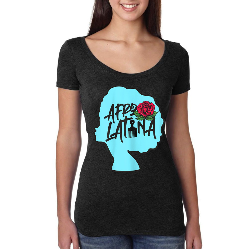 Womens Afro Latina Shirt Women's Triblend Scoop T-shirt by BRANDONARKER | Artistshot