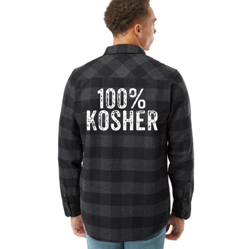 Funny 100 Kosher Chanukah Gift Flannel Shirt by ScottArtist | Artistshot