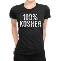 Funny 100 Kosher Chanukah Gift Ladies Fitted T-shirt | Artistshot