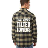 I Survived Tilted Towers (white) Flannel Shirt | Artistshot