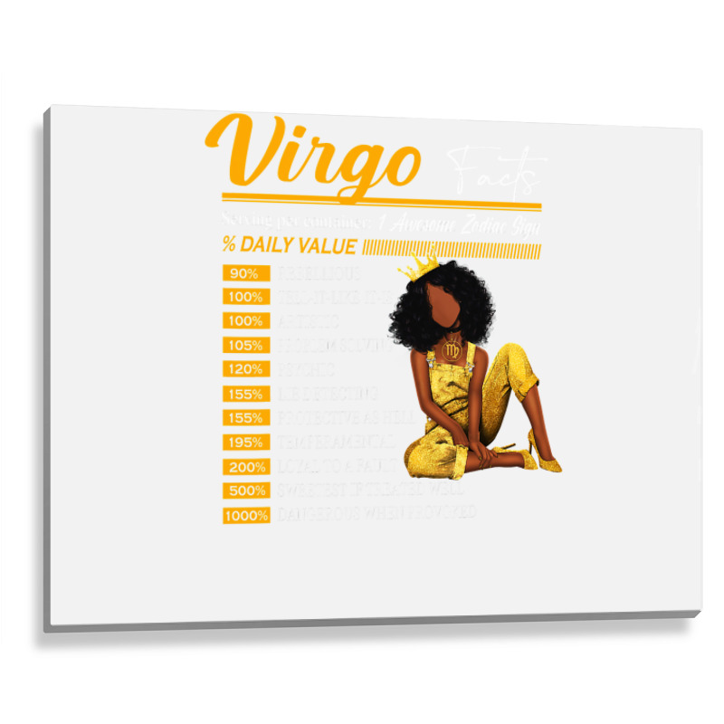 Funny Virgo Facts Awesome Zodiac Sign Horoscope Birthday Metal Print Horizontal | Artistshot