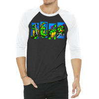 Arcade Turtles 3/4 Sleeve Shirt | Artistshot