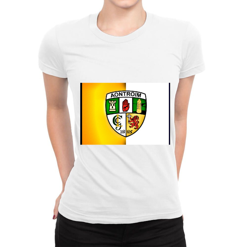 Antrim Gaa Mask Ladies Fitted T-Shirt by NICHOLASGIBSONN | Artistshot