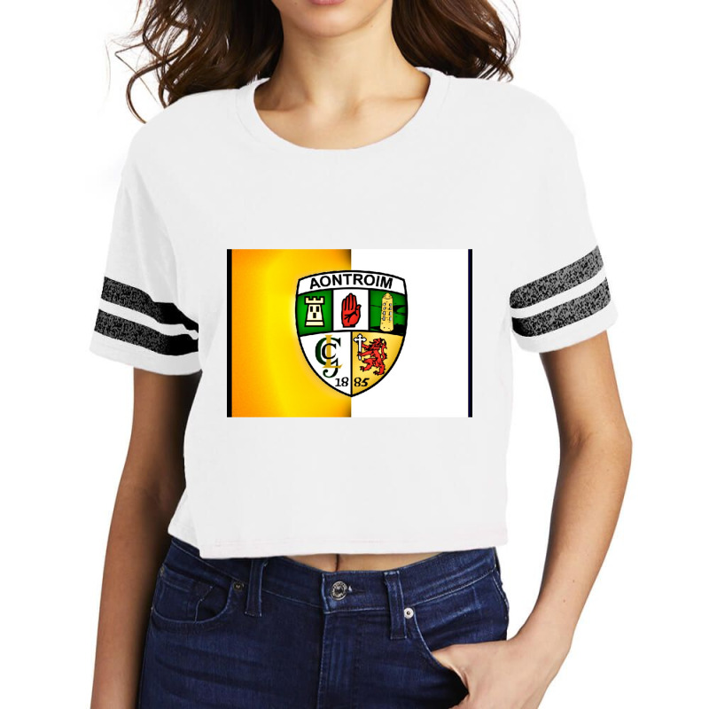 Antrim Gaa Mask Scorecard Crop Tee by NICHOLASGIBSONN | Artistshot