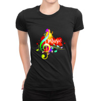 Music Art, Music Teacher, Music Gifts Ladies Fitted T-shirt | Artistshot