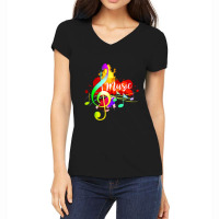 Music Art, Music Teacher, Music Gifts Women's V-neck T-shirt | Artistshot