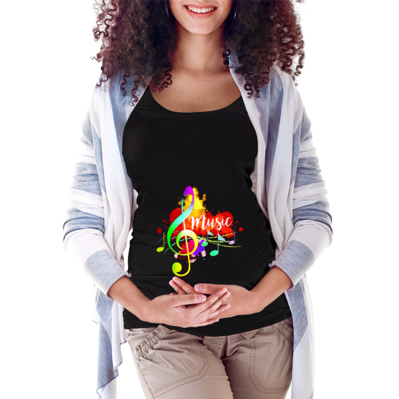 Music Art, Music Teacher, Music Gifts Maternity Scoop Neck T-shirt by amira741 | Artistshot