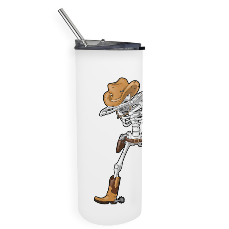 Dabbing Skeleton T  Cowboy Hat Halloween Kids Boys Dab Skinny Tumbler by PeterArtist | Artistshot