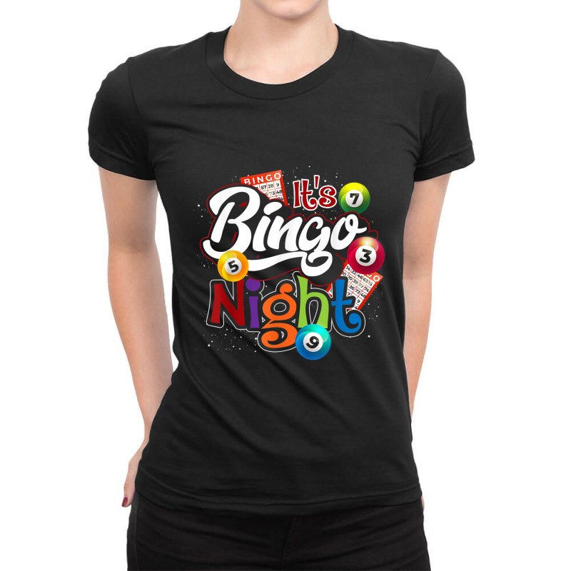 Bingo Night Gift Bingo Player Lottery Winner Gambling Bingo Ladies Fitted T-Shirt by DennisTomScott | Artistshot