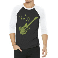 Musical Notes Guitar Musical Music Lover 3/4 Sleeve Shirt | Artistshot