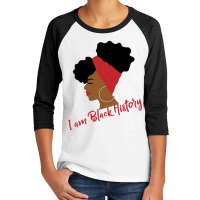 Black History Month Afro Puffs  For Black Women Youth 3/4 Sleeve | Artistshot