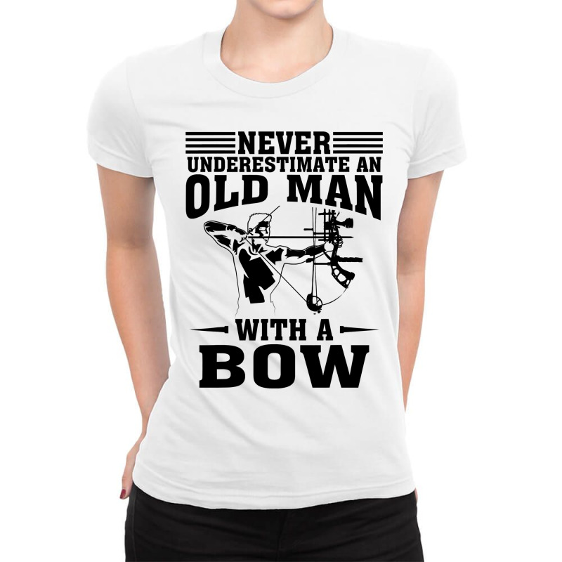 Funny Archery Gift For Deer Bow Hunter Men Grandpa Hunting Ladies Fitted T-Shirt by ScottArtist | Artistshot