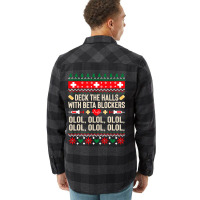 Deck The Halls With Beta Blockers Nurse Ugly Christmas Flannel Shirt | Artistshot