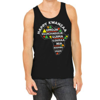 Retro Happy Kwanzaa African Seven Principles Continent Shape T Shirt Tank Top | Artistshot