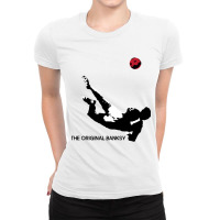 The Original Banksy, England Goalkeeper Gordon Banks  1966 And 1970 Wo Ladies Fitted T-shirt | Artistshot