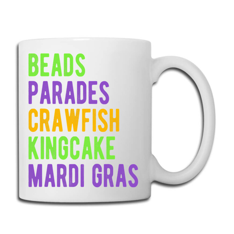 Beads, Parades, Crawfish, Kingcake, Mardi Gras Coffee Mug | Artistshot