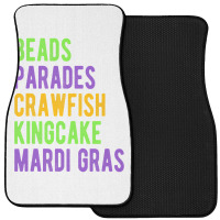 Beads, Parades, Crawfish, Kingcake, Mardi Gras Front Car Mat | Artistshot