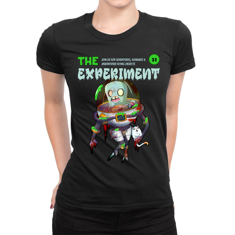 Cartoon Space Alien Experiment Astronaut Robot Ladies Fitted T-Shirt by laurynvanhoose | Artistshot