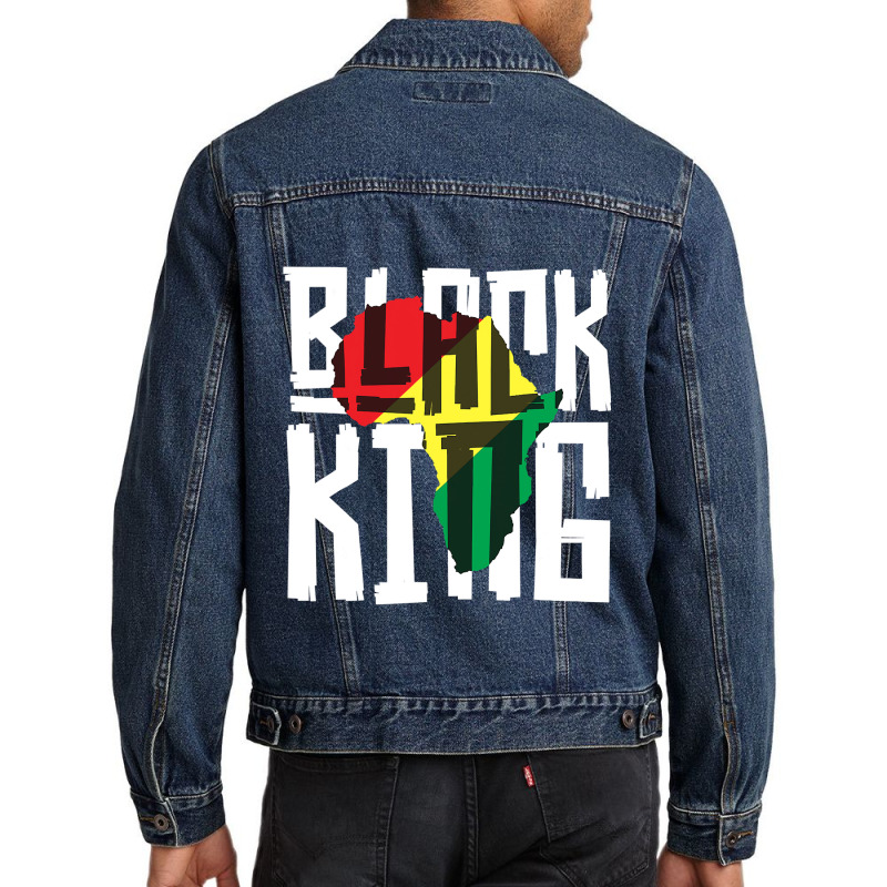 Black King  For Boys Men History Month Africa Tribal Men Denim Jacket | Artistshot