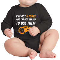 Funny Basketball  5 Fouls Long Sleeve Baby Bodysuit | Artistshot