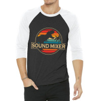 Trending Sound Mixer Dinosaur 3/4 Sleeve Shirt | Artistshot