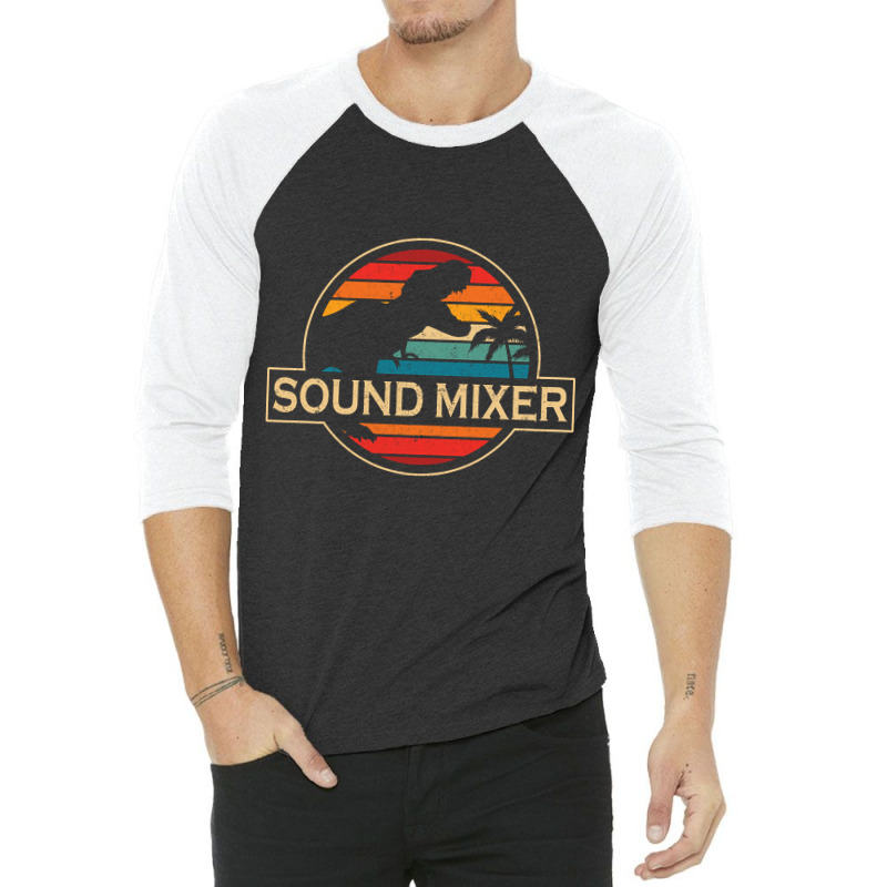 Trending Sound Mixer Dinosaur 3/4 Sleeve Shirt by lykhongduong9enev3 | Artistshot