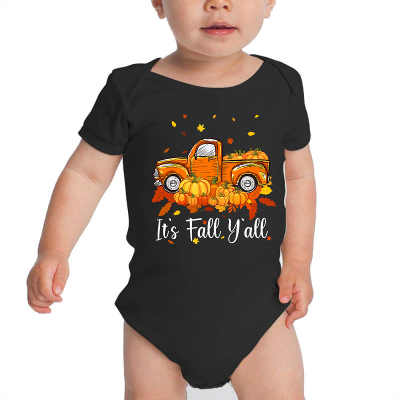 Women It S Fall Y All Pumpkin Truck Autumn Tree Hello Fall Baby Bodysuit by AlejandroArtist | Artistshot