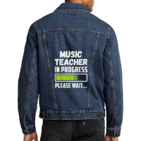 Music Teacher In Progress Please Wait Future Music 1 Men Denim Jacket | Artistshot