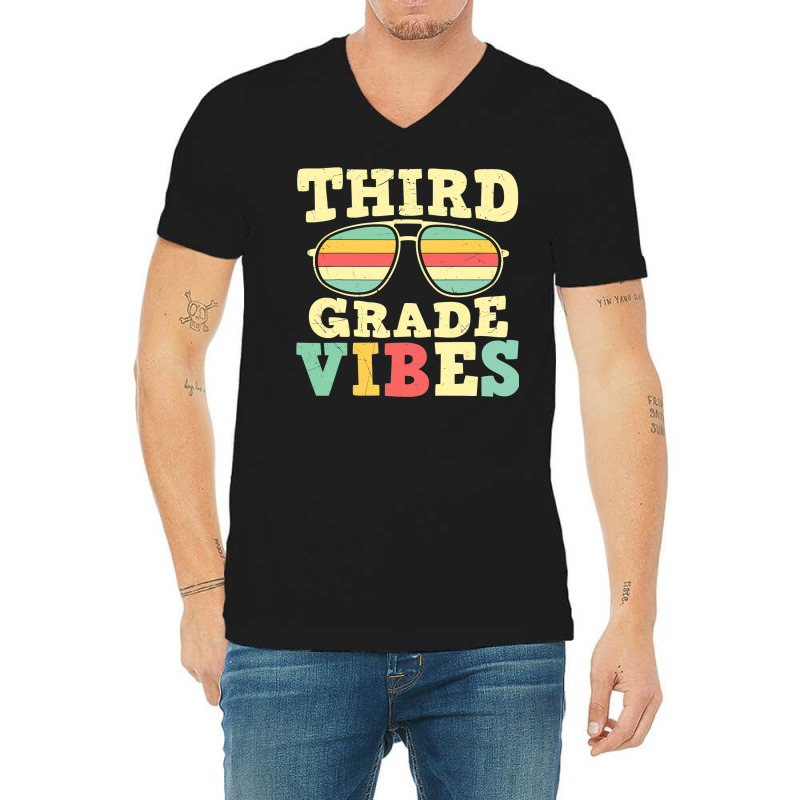 Third Grade Vibes  3rd Grade Team 1st Day Of School V-neck Tee | Artistshot