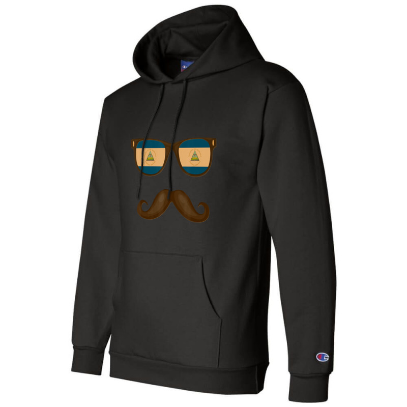 Hot Trend Nicaraguan Flag Sunglasses Mustache Nicaragua Champion Hoodie | Artistshot