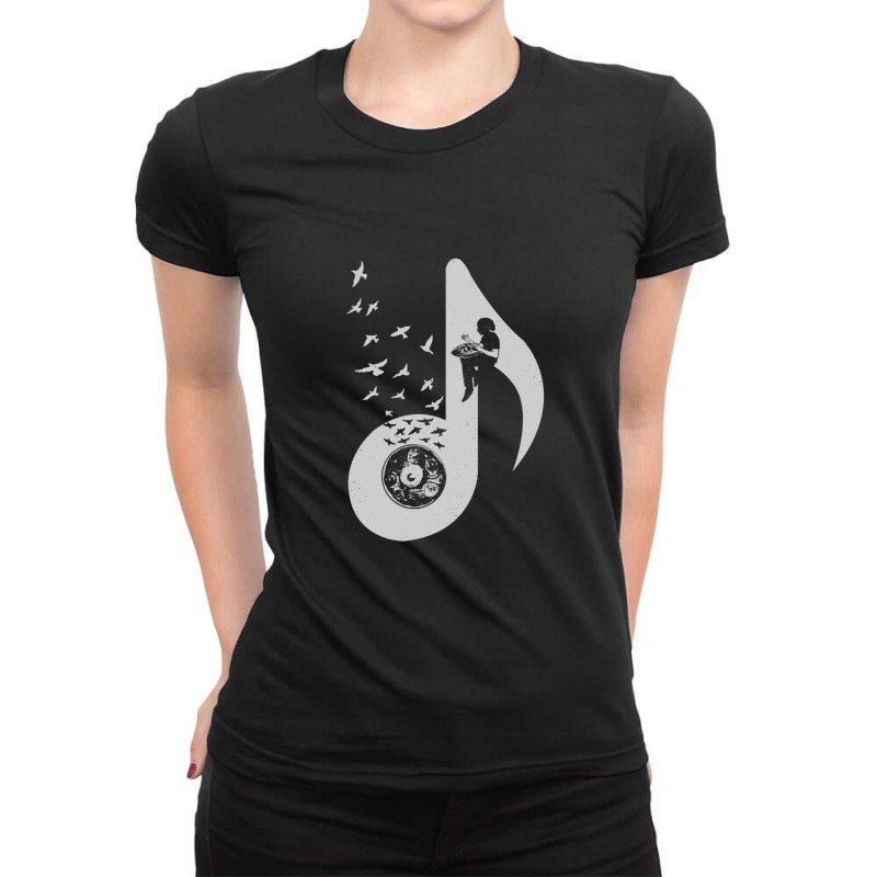 Musical Note - Hang Drum Ladies Fitted T-Shirt by MaryBirdsell | Artistshot