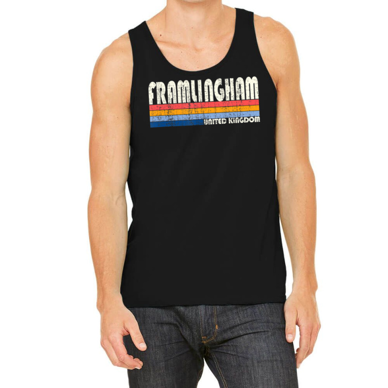 Retro Vintage 70s 80s Style Framlingham, United Kingdom Tank Top by hongquangd | Artistshot